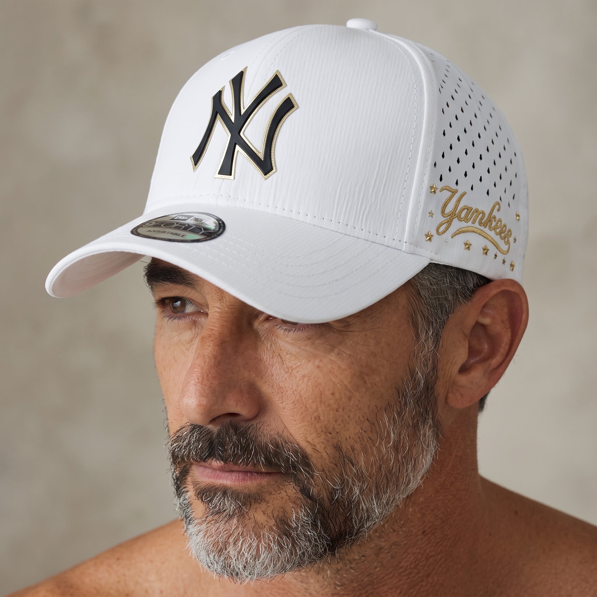 New Era Yankees 9FORTY – White & Gold Cap 🧢⚾