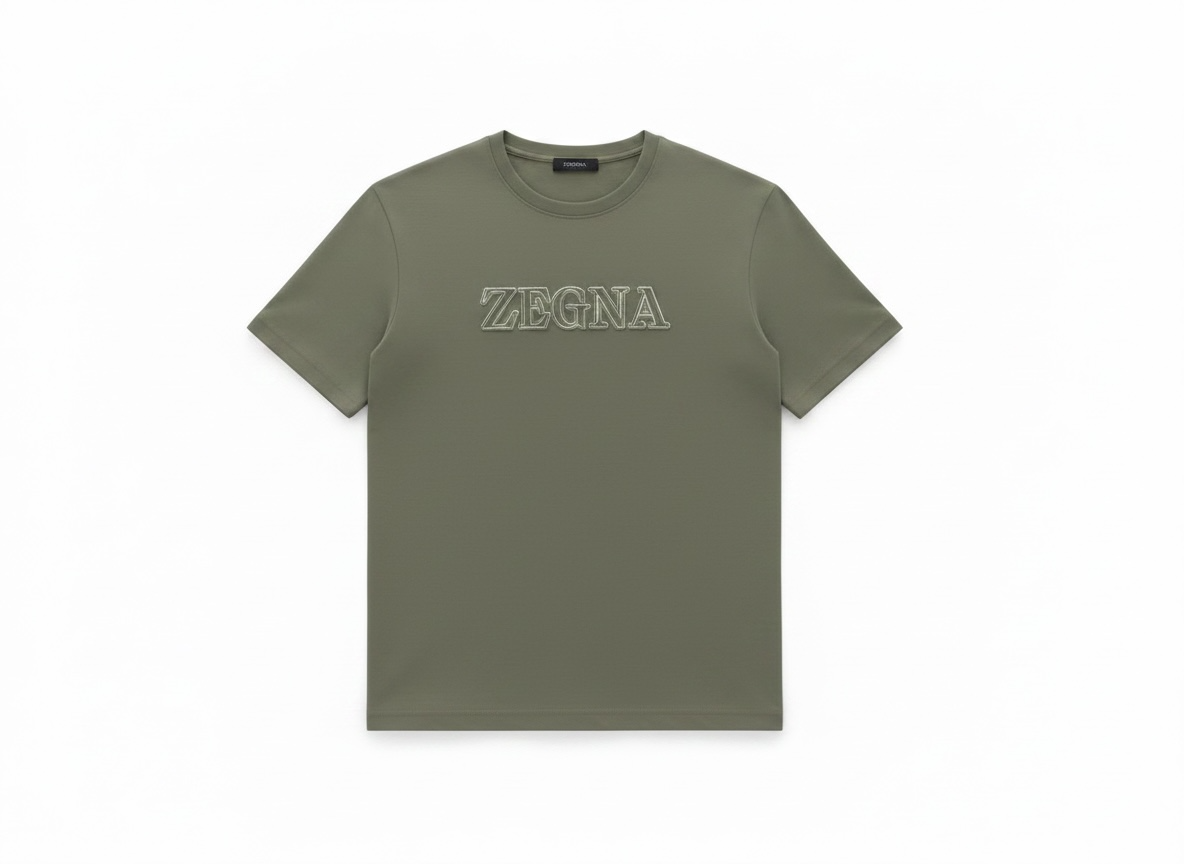 ZEGNA Olive Green Logo T-Shirt π«β¨ Premium Minimal Fit