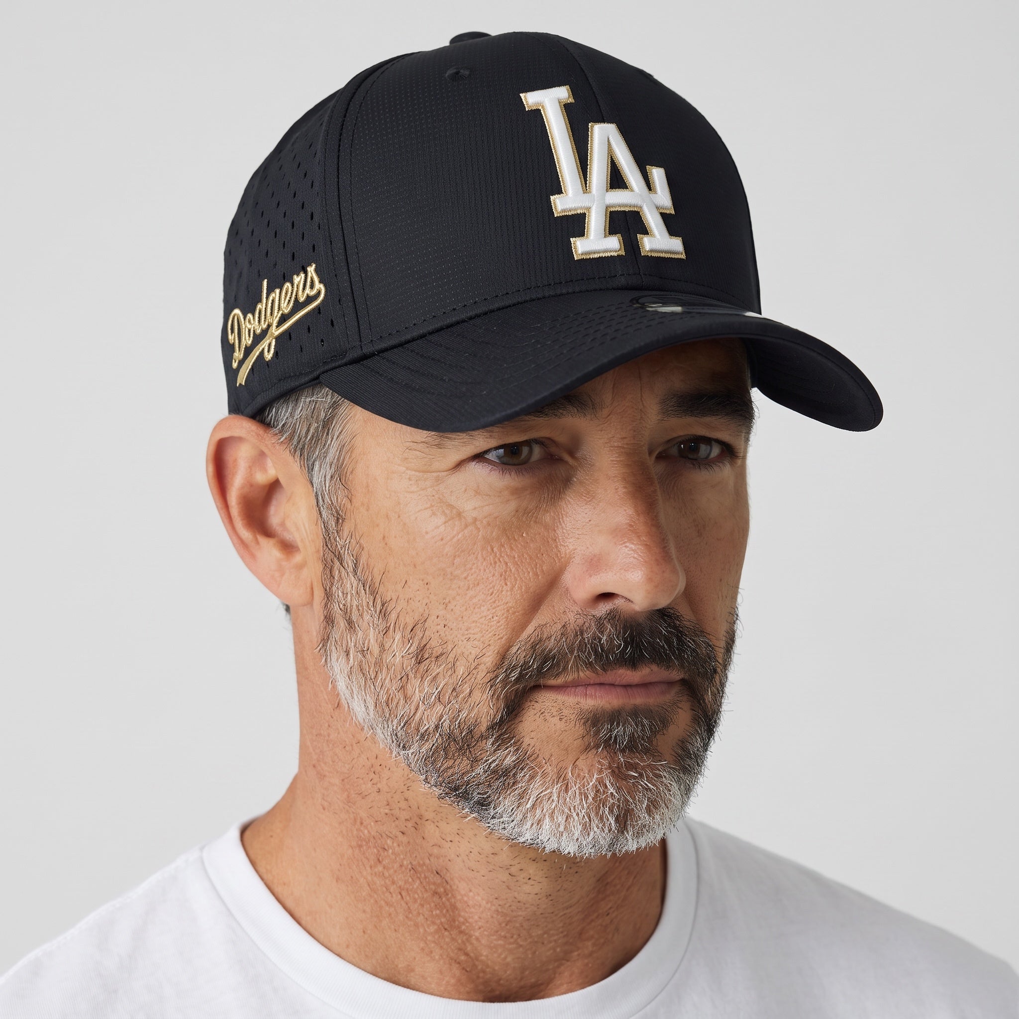 LA Dodgers Perforated Cap – Black & Gold ⚾️