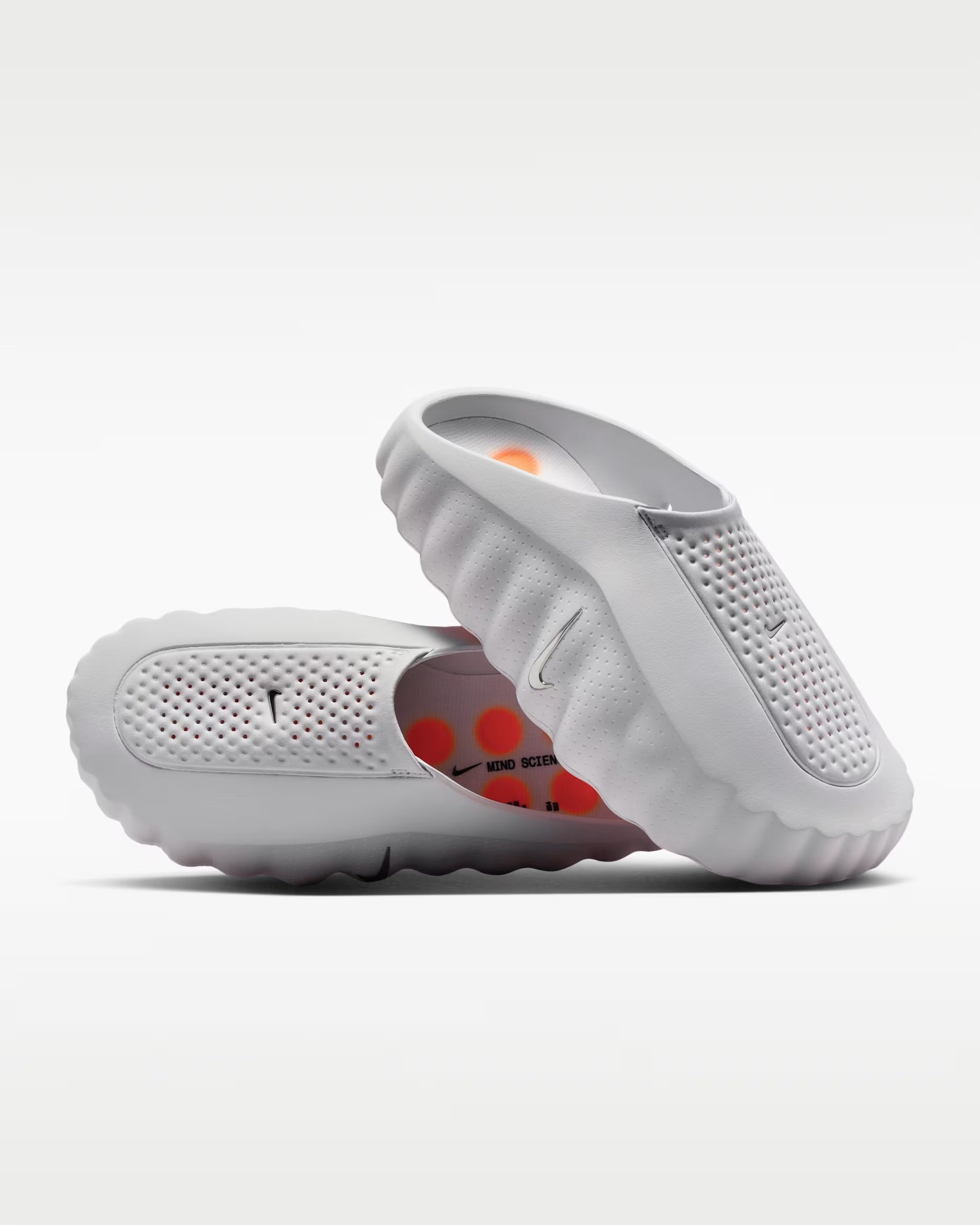 Nike Mind 001 Futuristic Slides β Premium Minimal Comfort Sandals πβ‘ | Grey & Neon Grip Sole