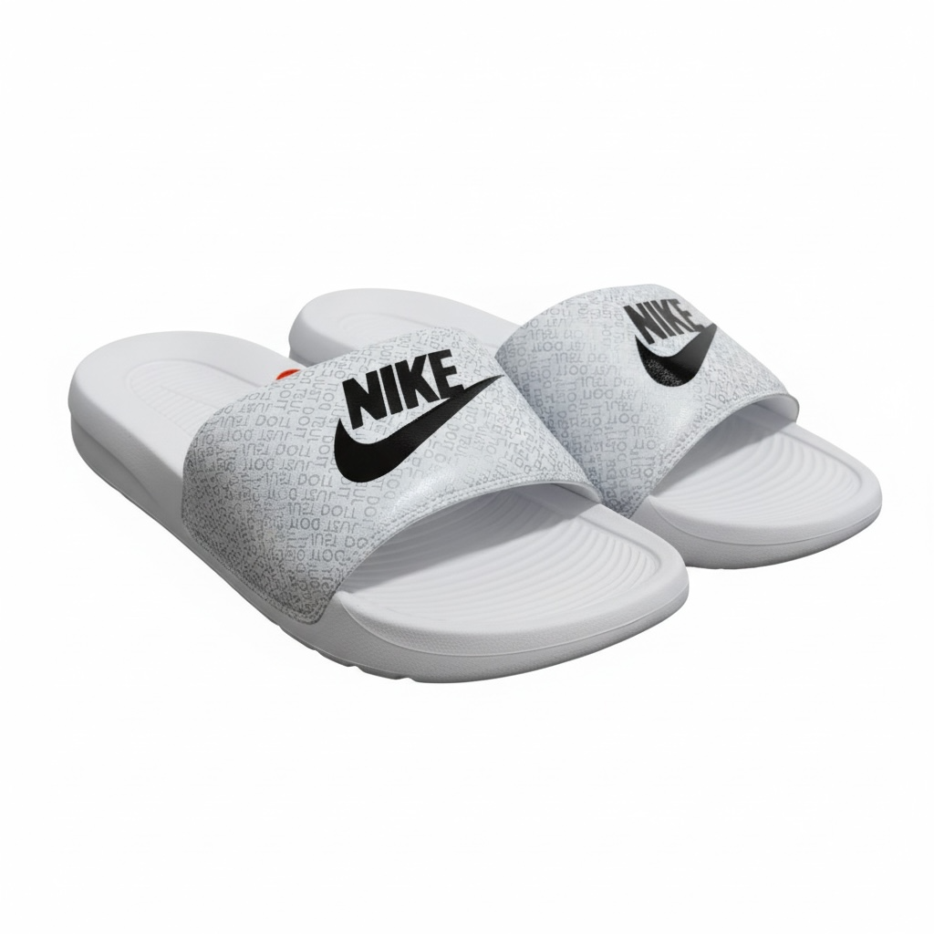 Nike White Logo Print Slides π€π€ | Clean Sport Summer Essential ππ₯