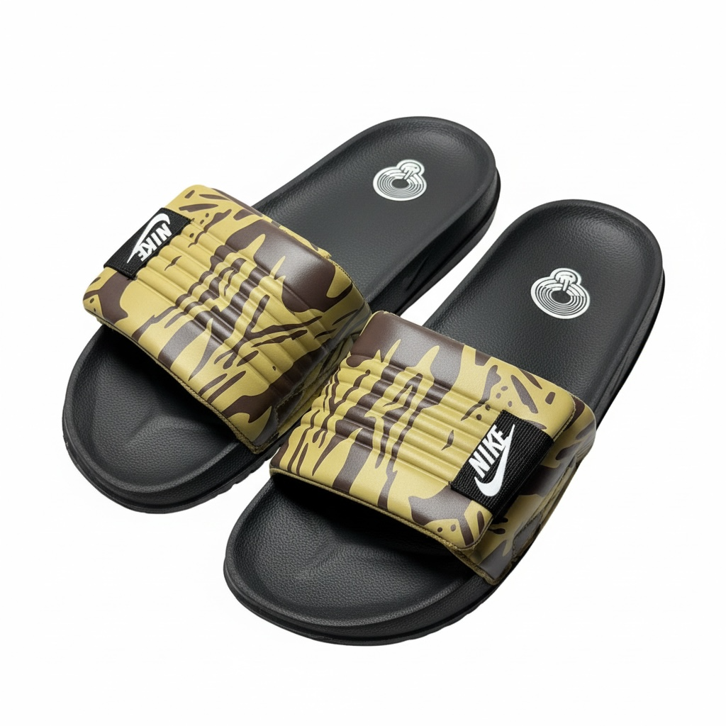 Nike Camo Slides β Olive & Black Edition π’π€