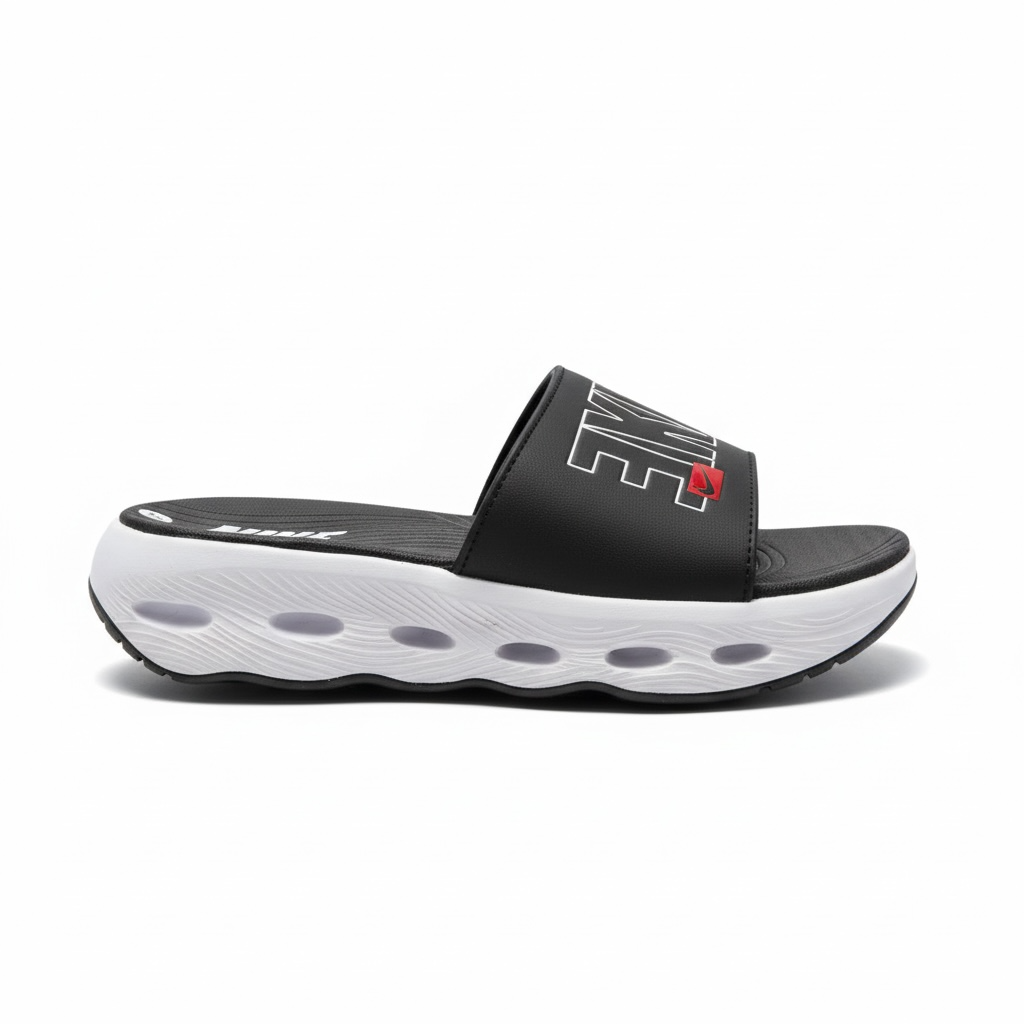 Nike Air Cushion Slides Black & White β«π€ | Elevated Comfort Edition ππ₯