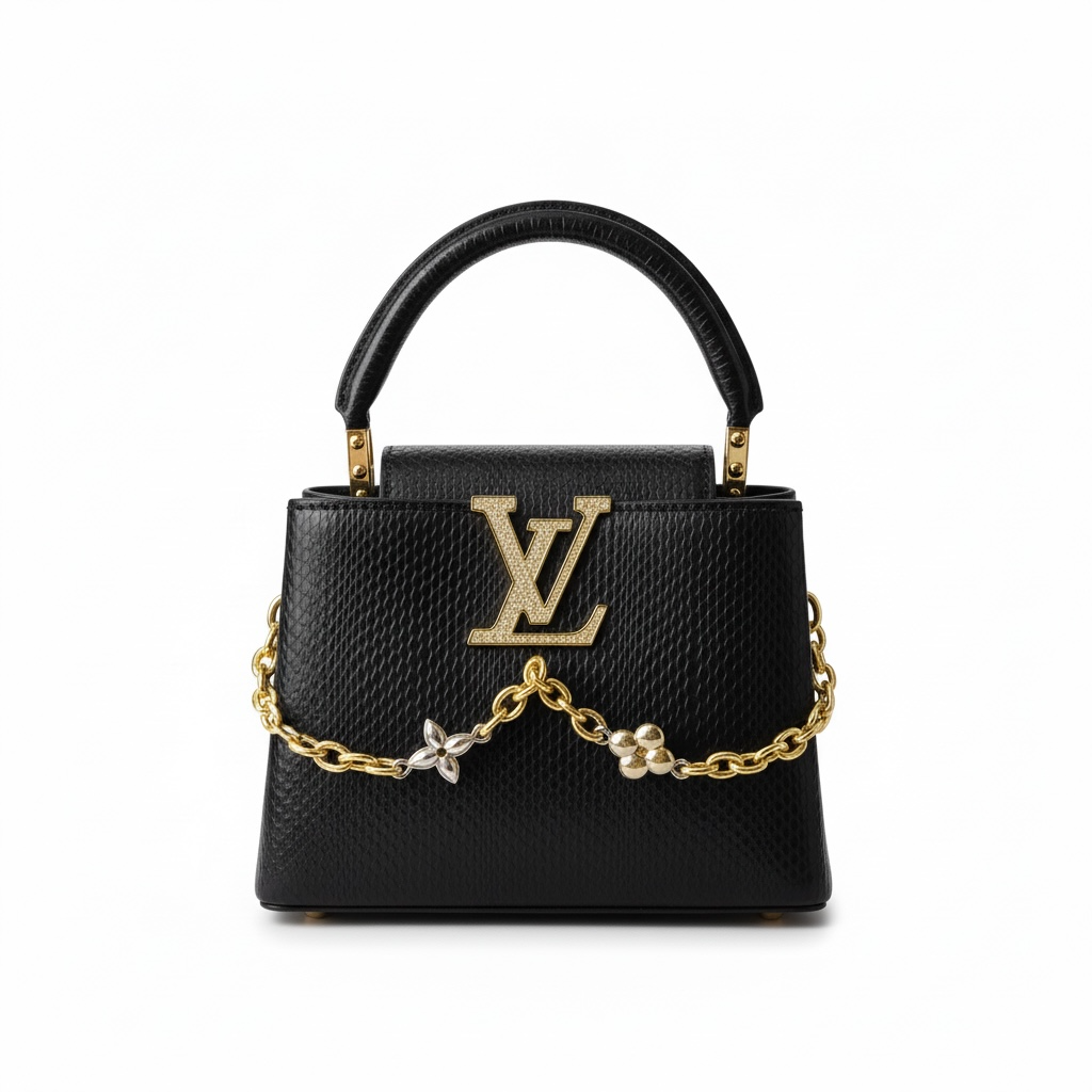 π€β¨ Louis Vuitton LV Black Top-Handle Chain Bag β¨π€