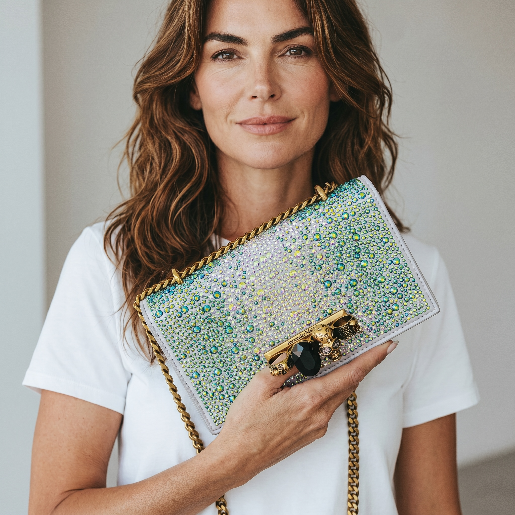 Alexander McQueen Aurora Crystal Skull Clutch β¨πβ οΈ
