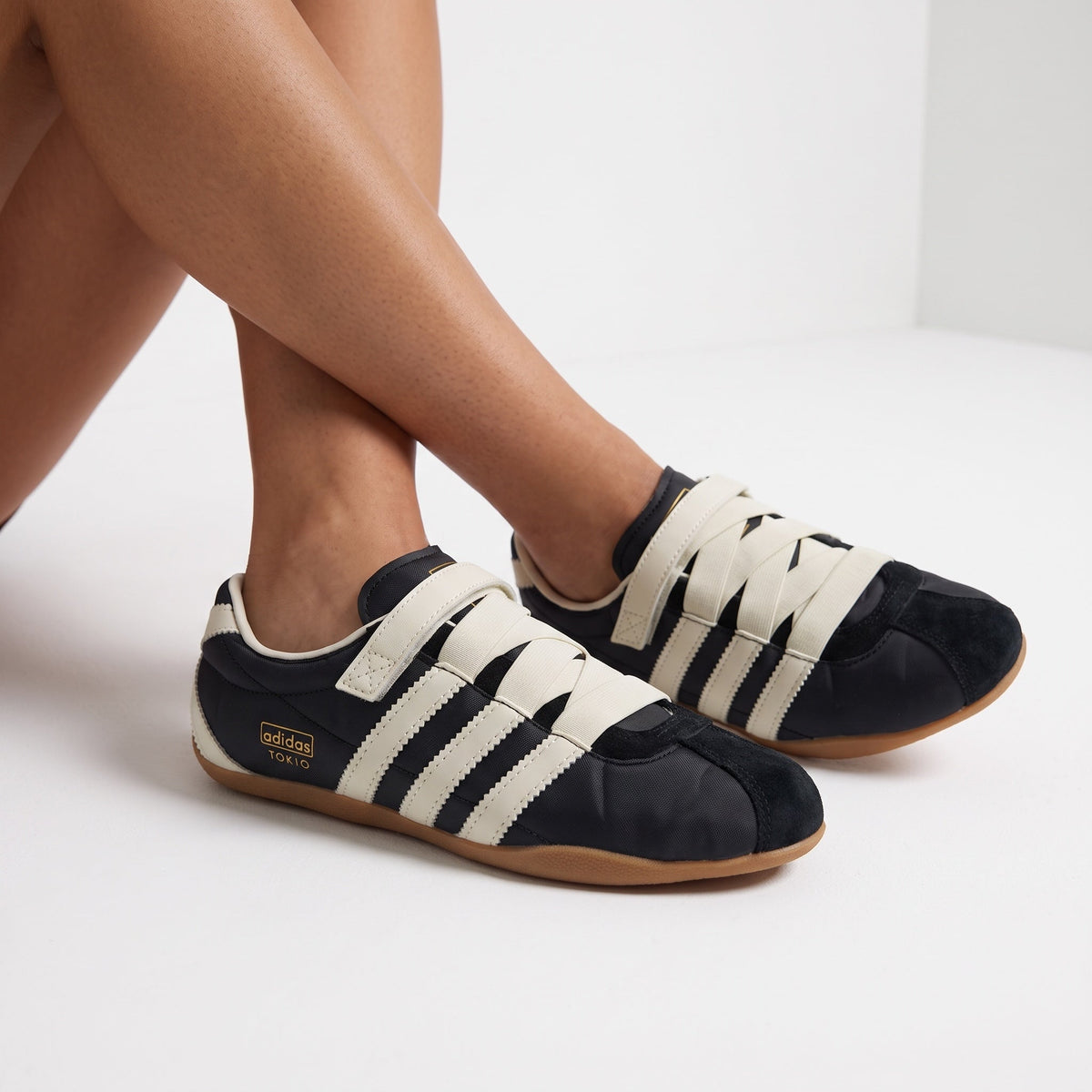 Adidas Tokio Trainers — Black & Cream