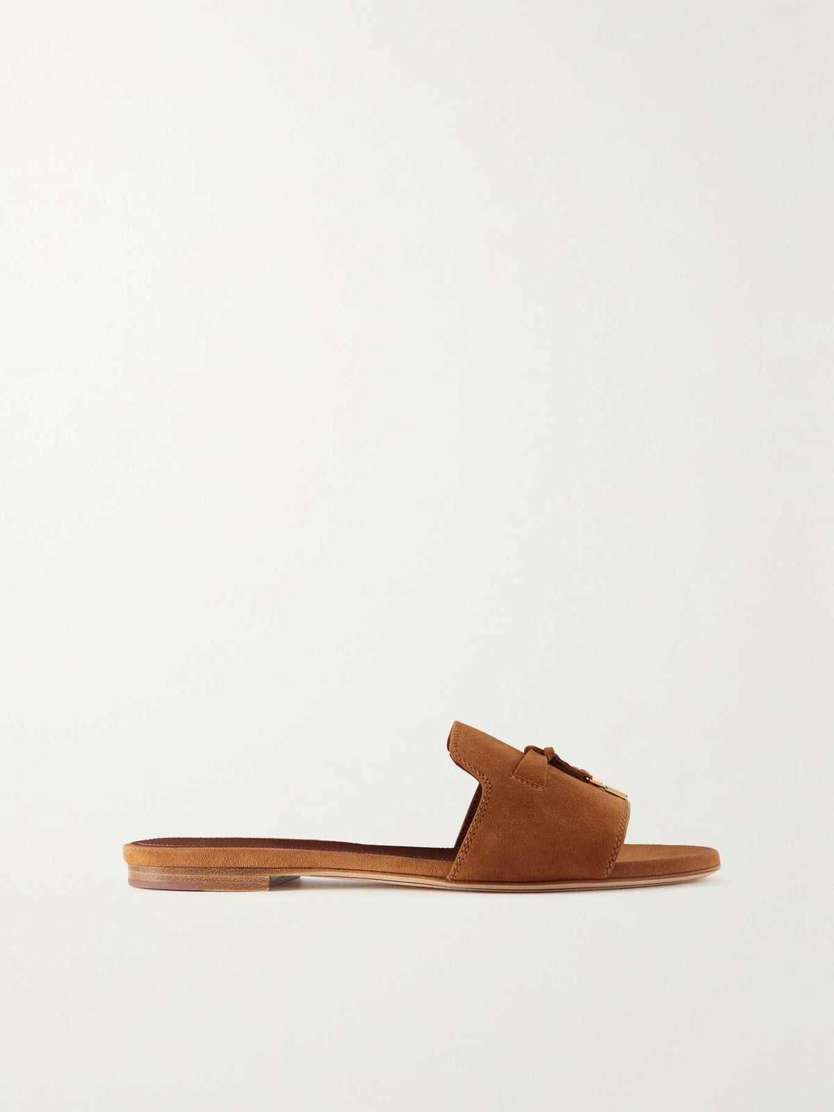 LORO PIANA Style Brown Suede Slides 🤎✨ | Minimal Luxury Edition