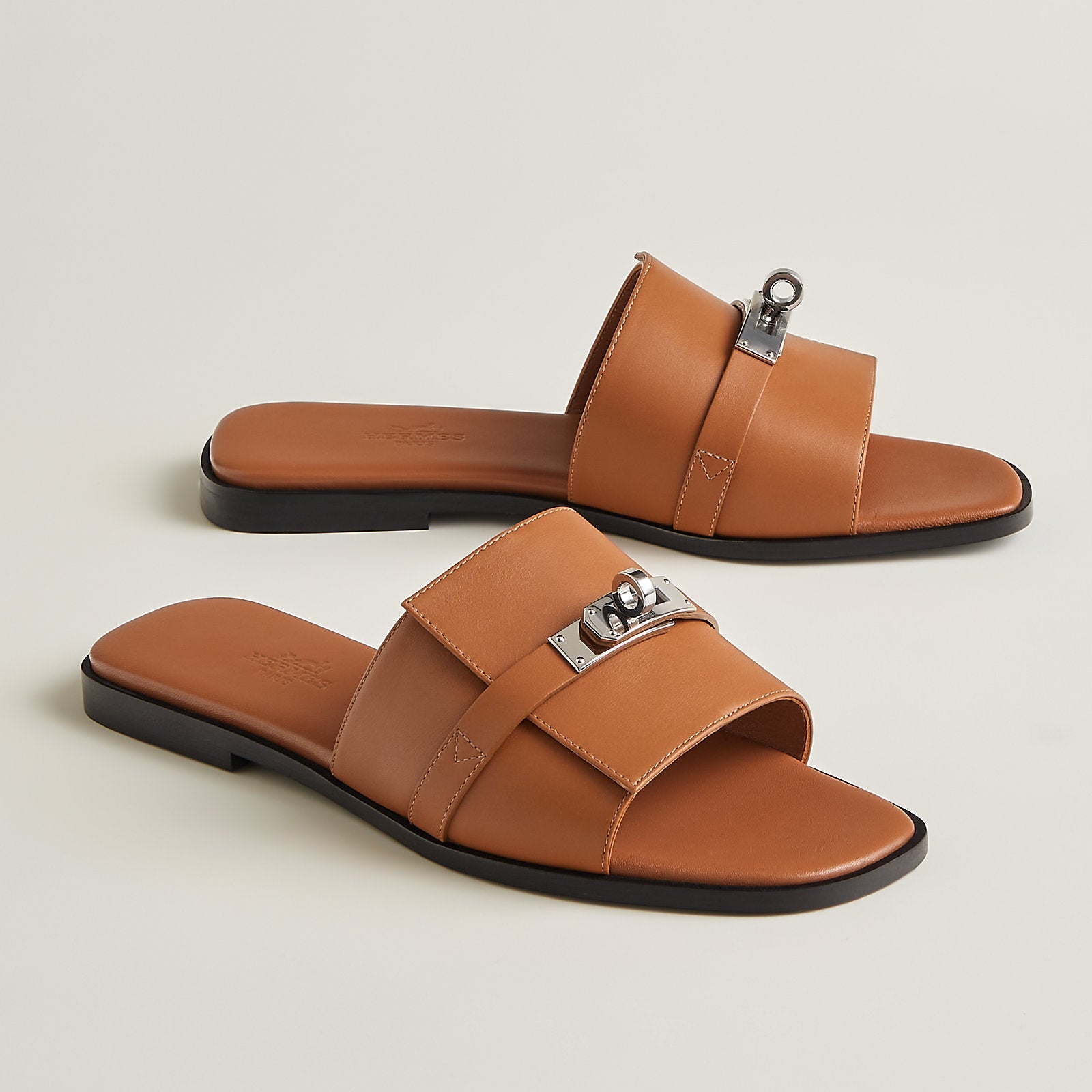 HERMΓS Inspired Oran Lock Sandals π€π | Luxe Minimal Edition