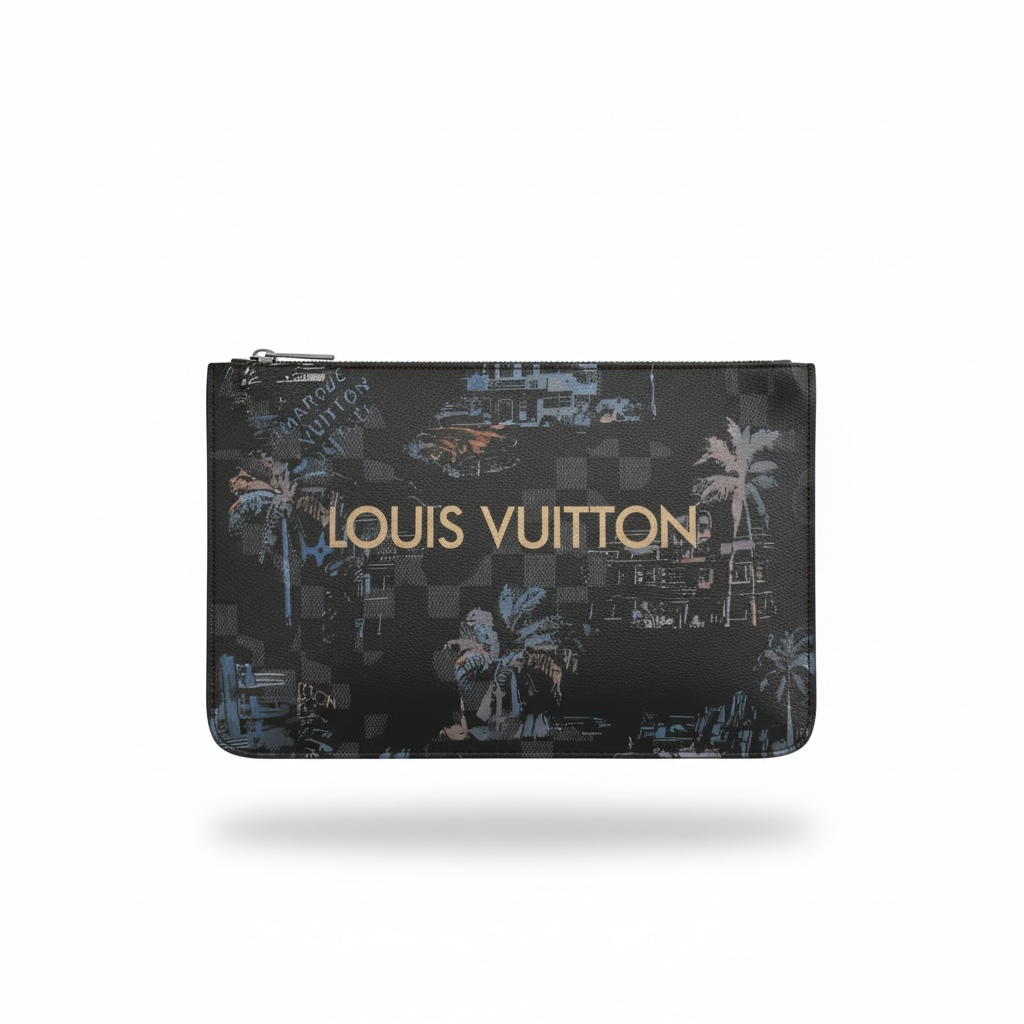 Louis Vuitton Graphic Damier Zip Pouch – Black 🌴🖤