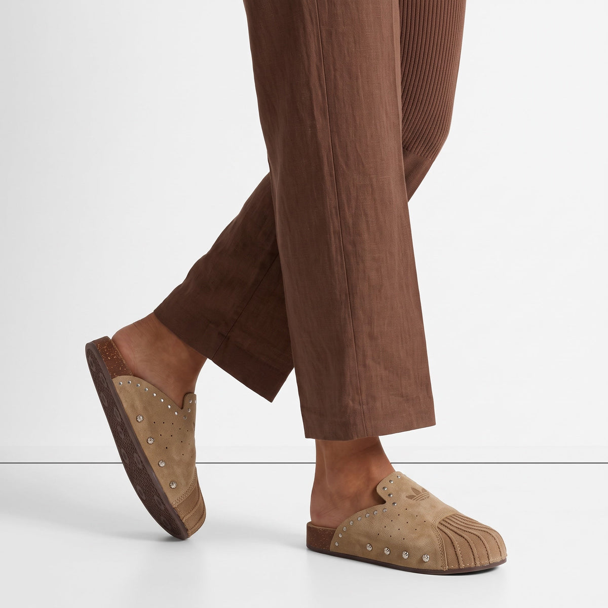 Adidas Suede Studded Mule β Tan