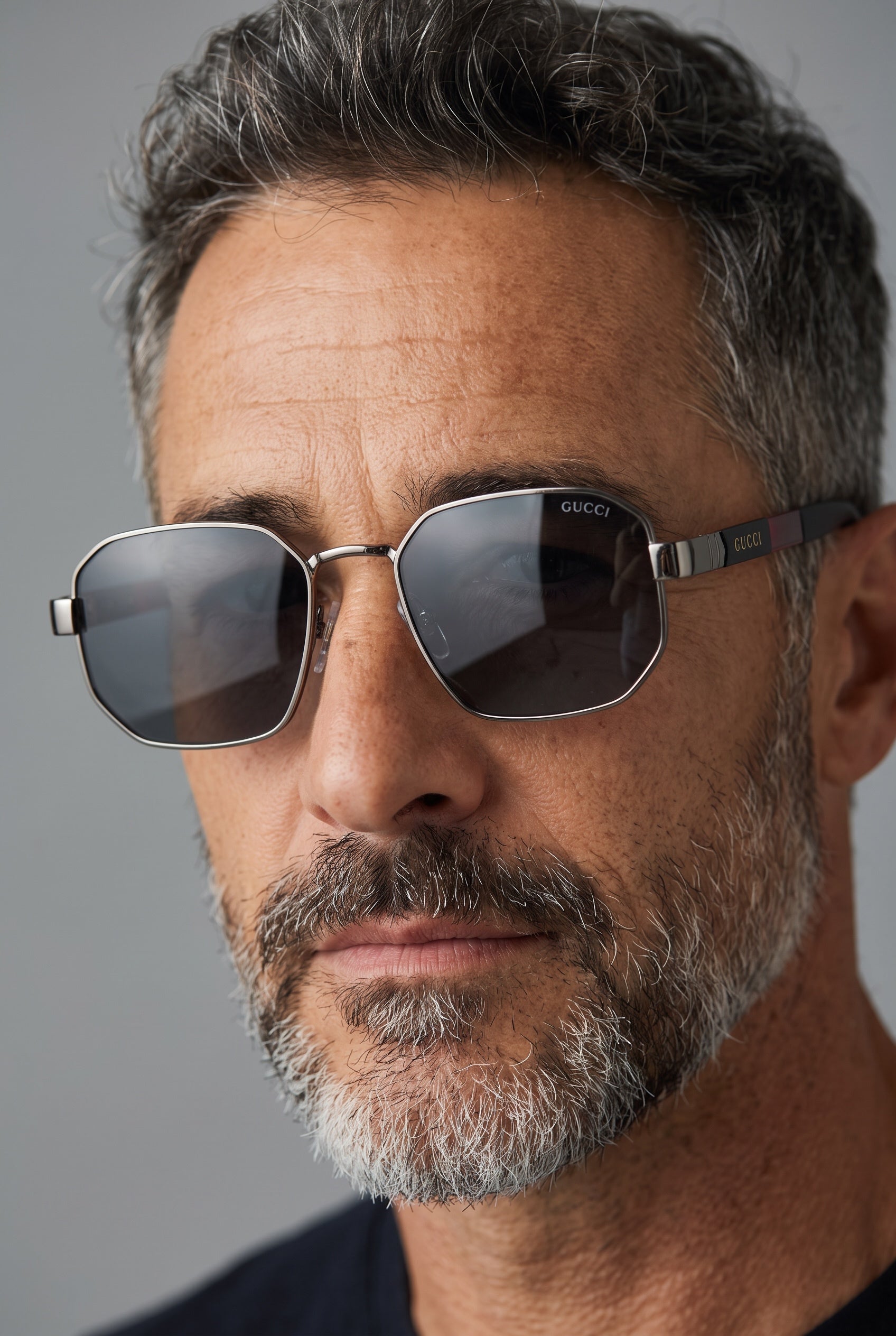 Gucci Sunglasses β Silver Hexagon Frames πΆοΈ