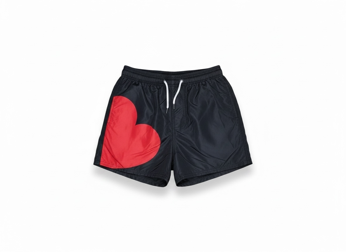 AMI Paris Heart Print Men’s Swim Shorts ❤️🖤