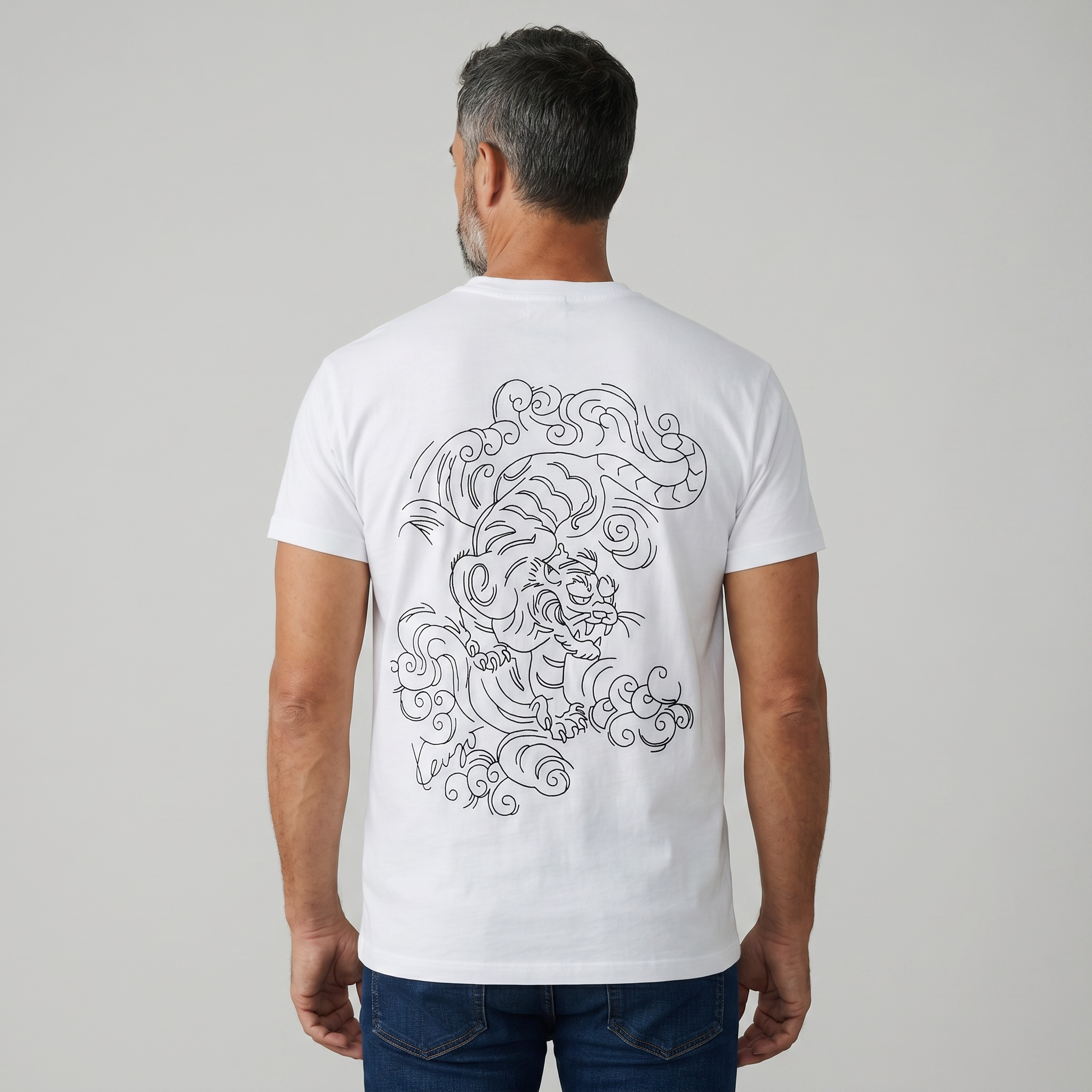 Kenzo White Tiger Graphic T-Shirt β Minimal Front / Statement Back π―π€ | Premium Designer Tee