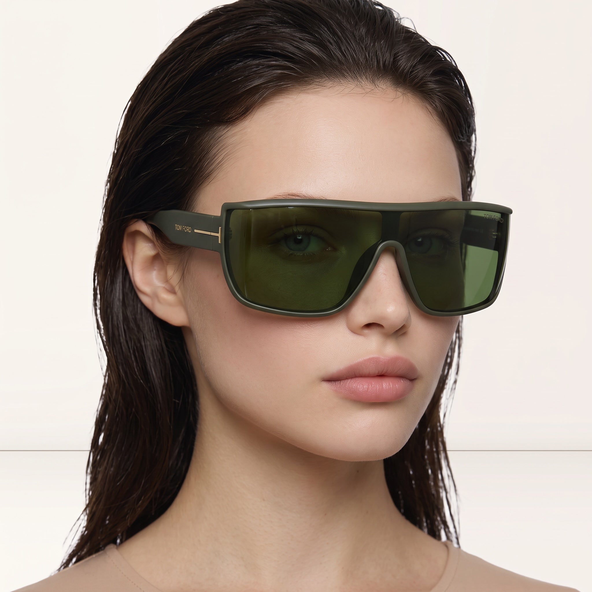 Tom Ford Shield Sunglasses β Olive Green πΆοΈ