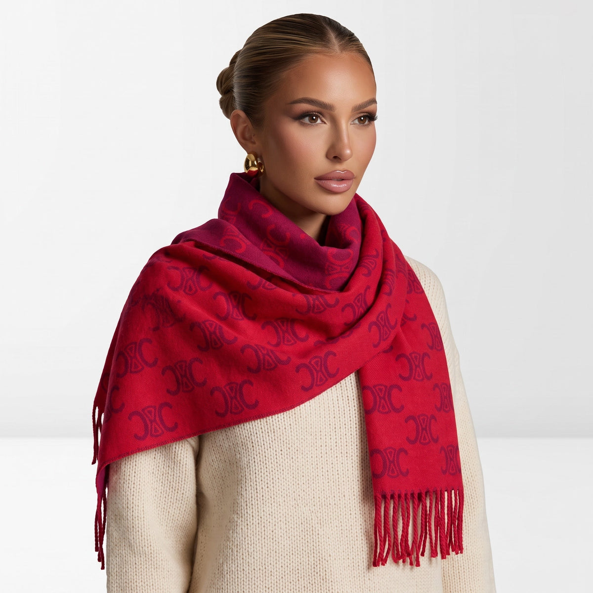 Celine Scarf — Red