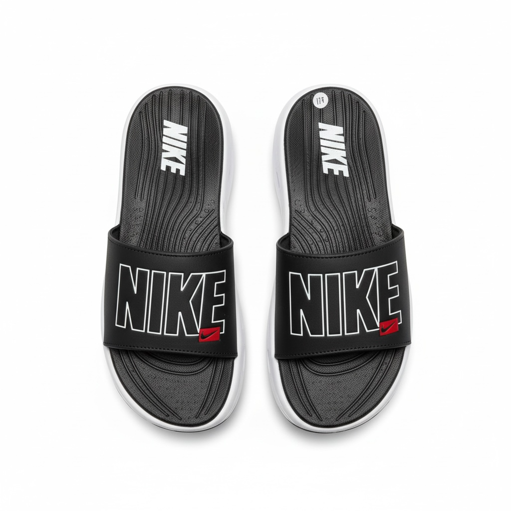 Nike Air Cushion Slides Black & White β«π€ | Elevated Comfort Edition ππ₯