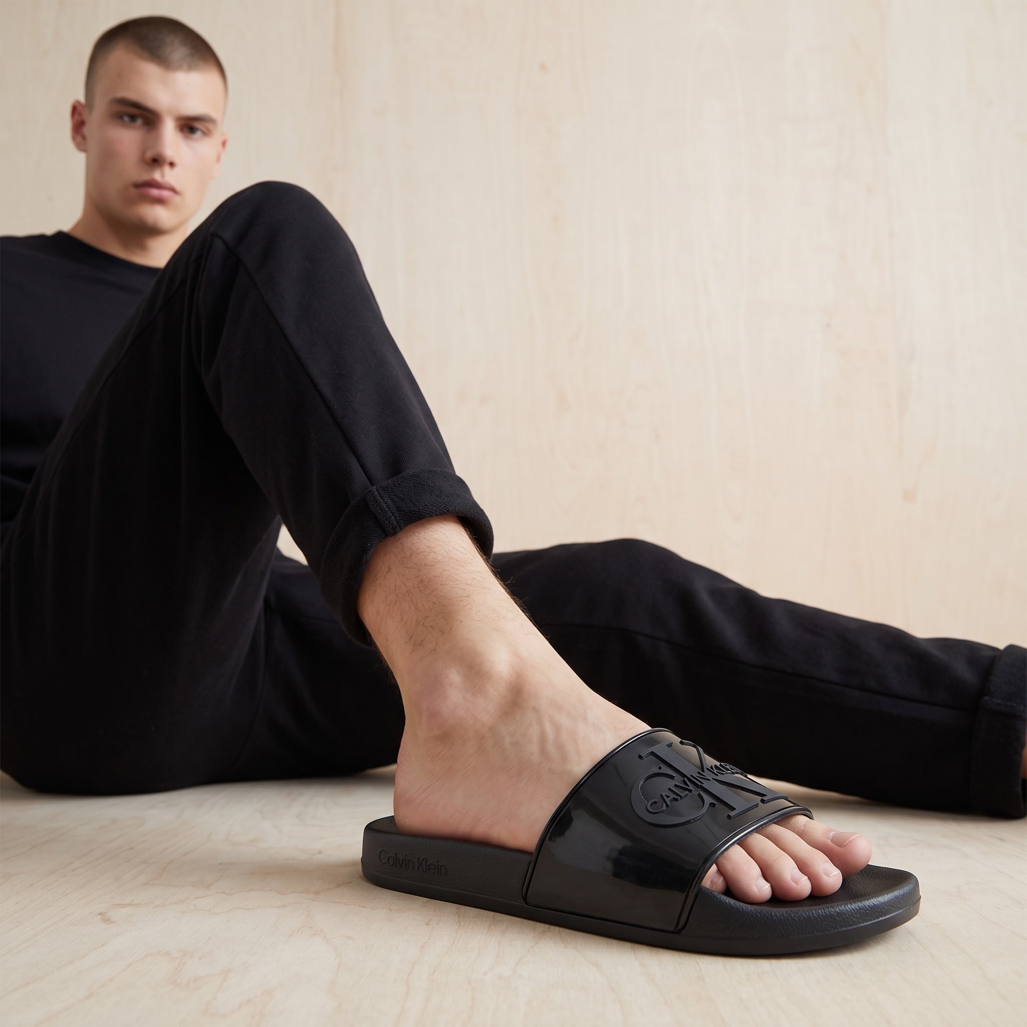 Calvin Klein Slides – Black Logo Pool Slides 🖤