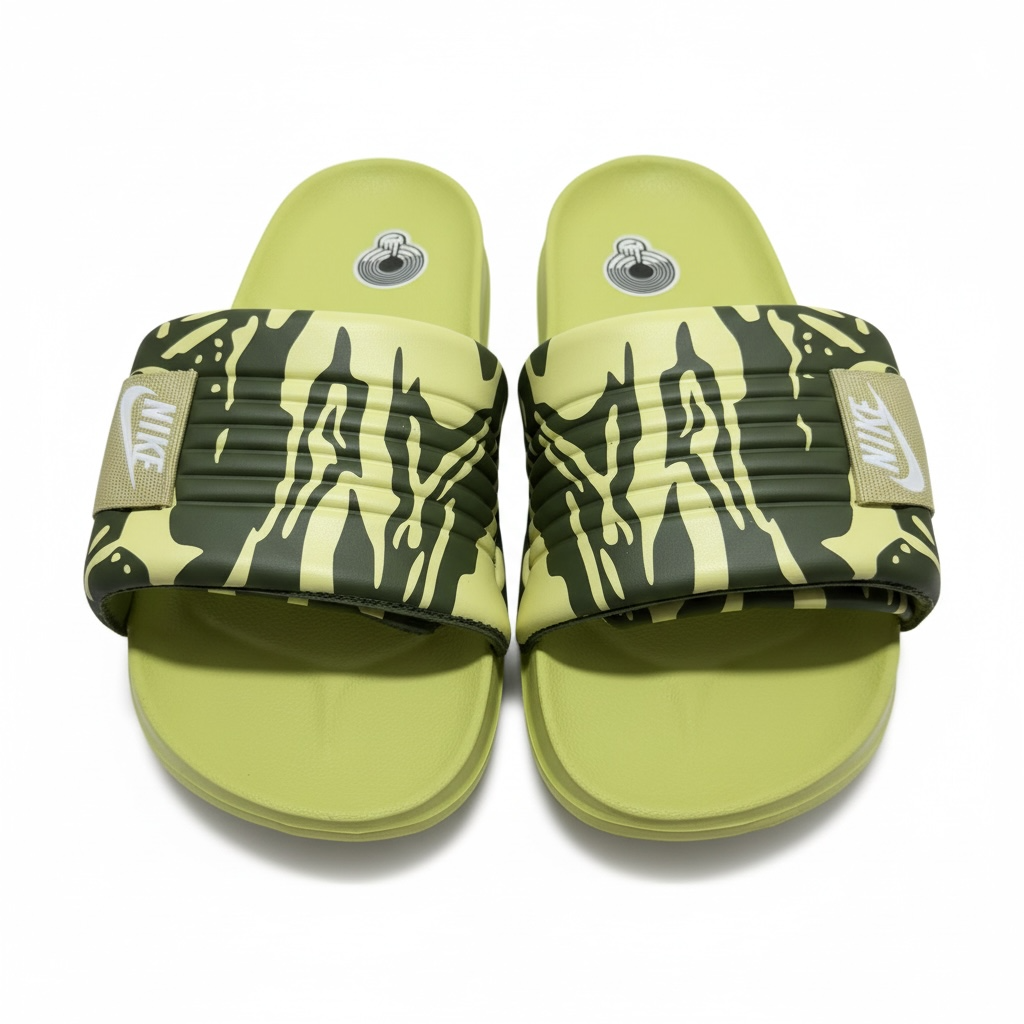 Nike Camo Slides β Lime Green Edition π’π₯