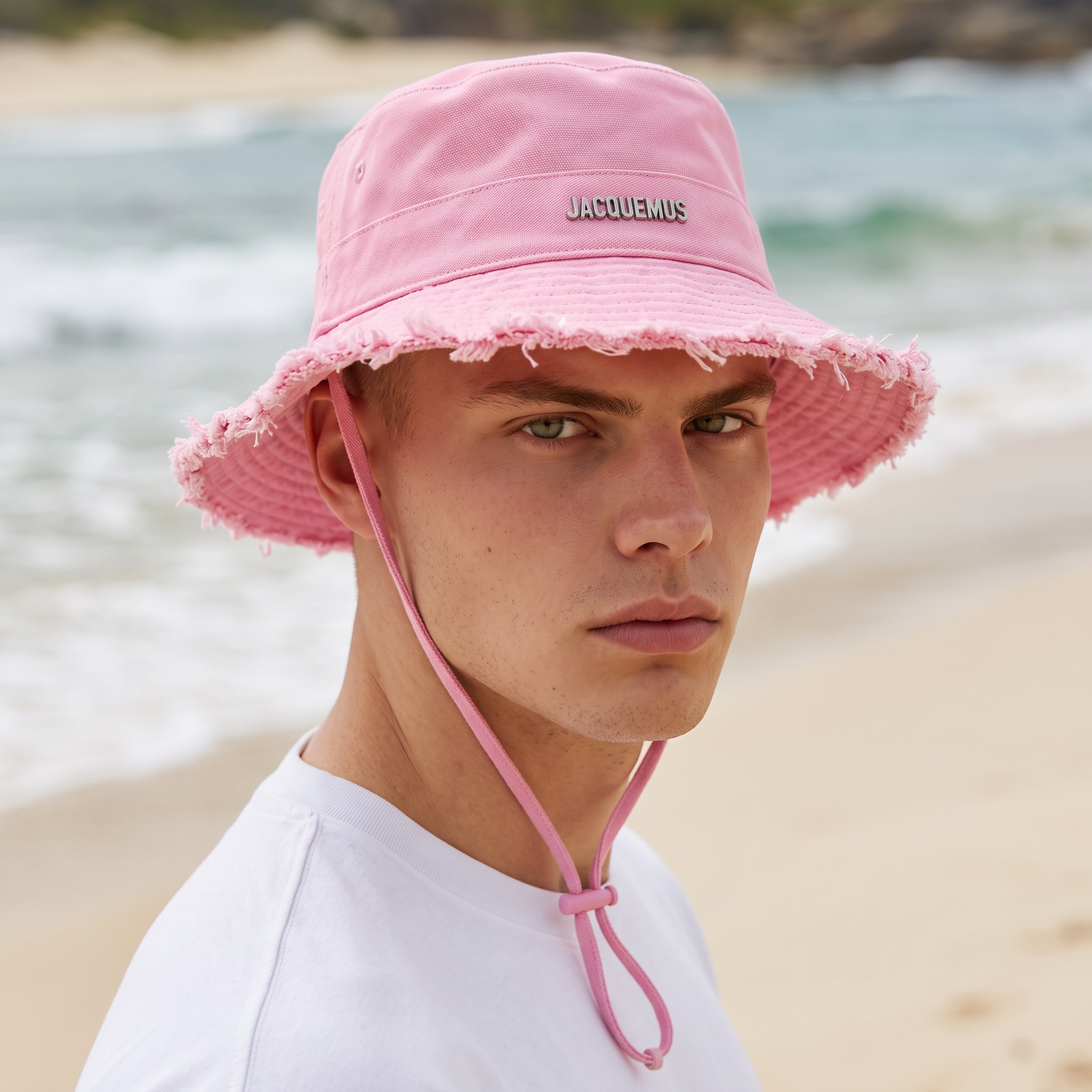 π Jacquemus Pink Quilted Bucket Hat β Bold, Chic & Playful π