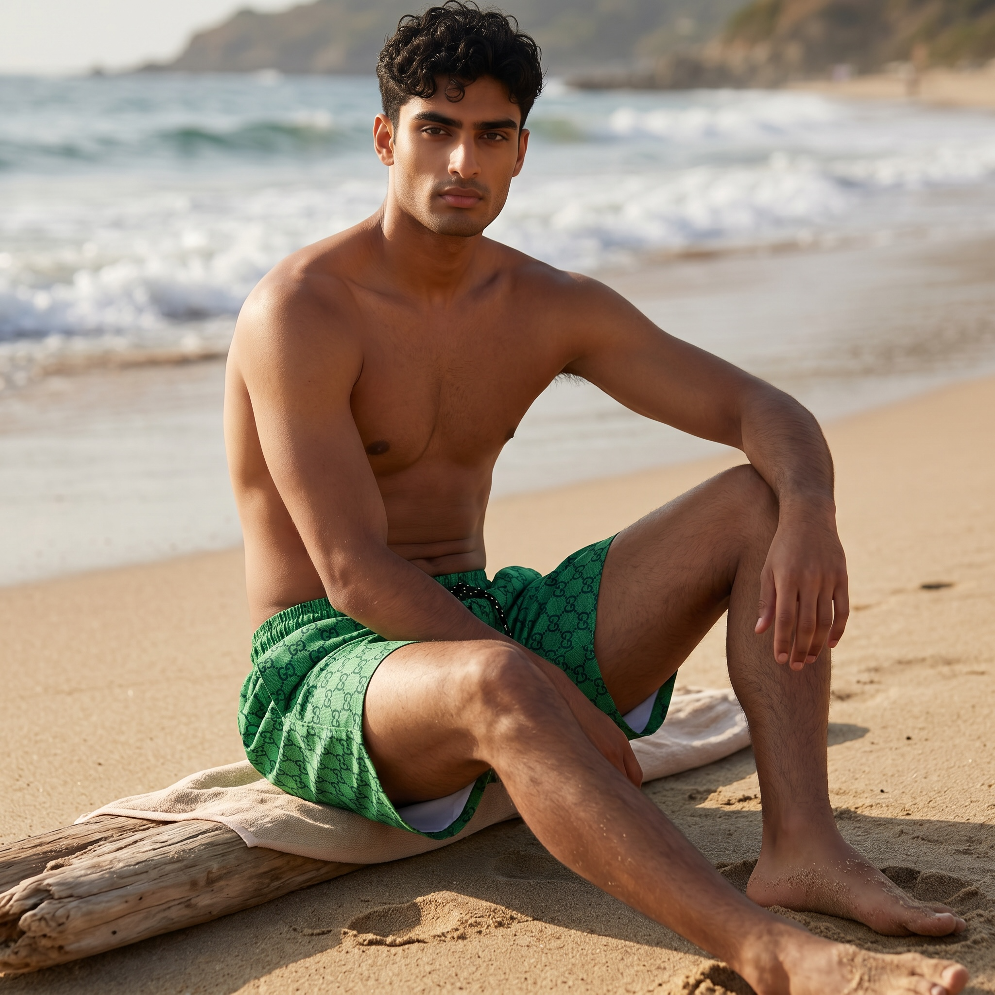 Gucci Monogram Swim Shorts β Emerald Green Edition π
