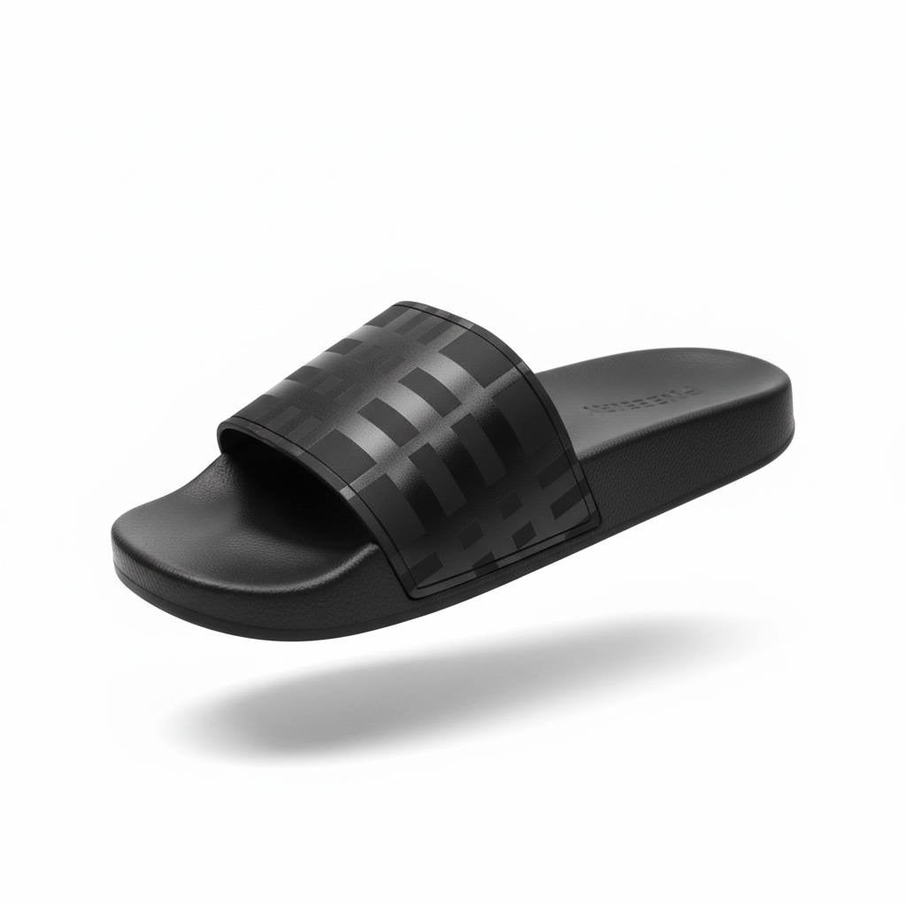 Burberry Check Slides β Black Edition π€β¨