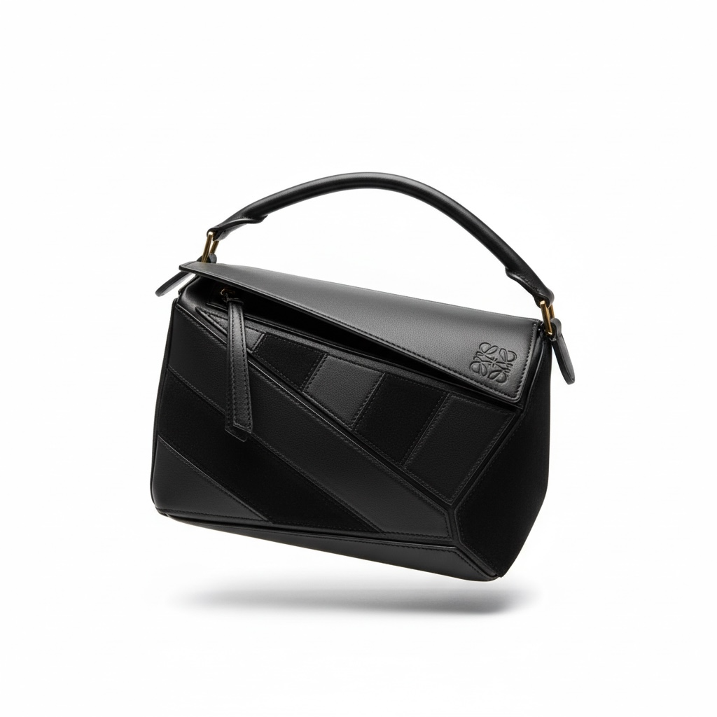Loewe Puzzle Top-Handle Bag – Black🖤