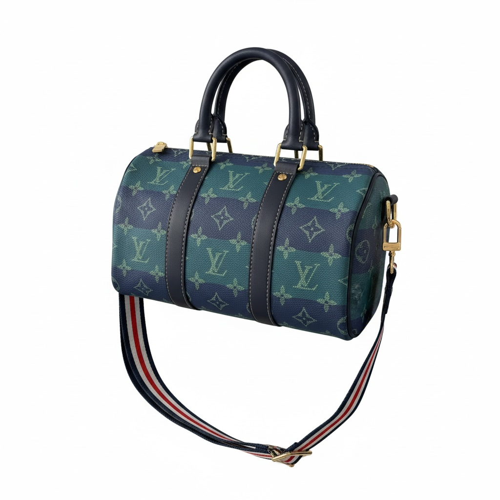 πβ¨ Louis Vuitton Monogram Striped Boston Bag β¨π
