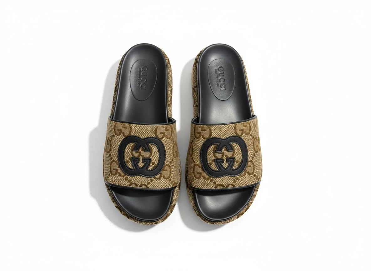Gucci GG Canvas Platform Slides π€β¨