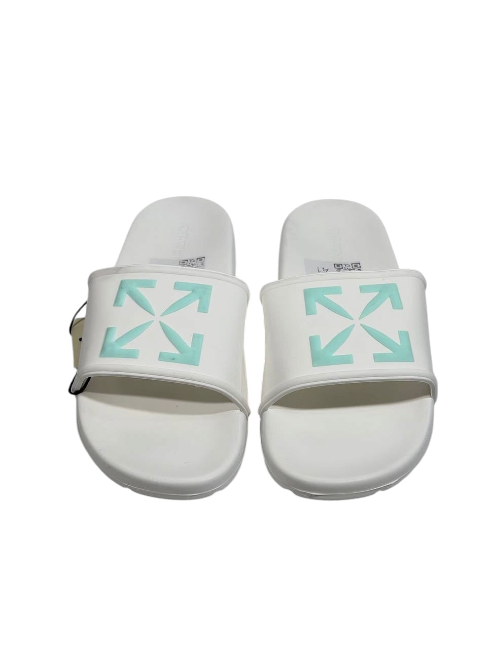 OFF-WHITE Slides β White Mint Arrow Edition π€π