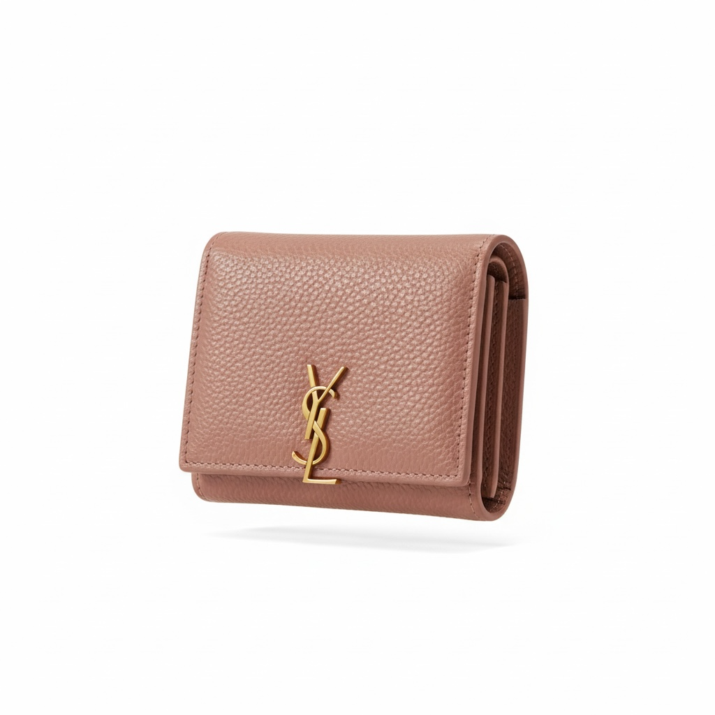 Yves Saint Laurent Nude Leather Compact Wallet π€β¨