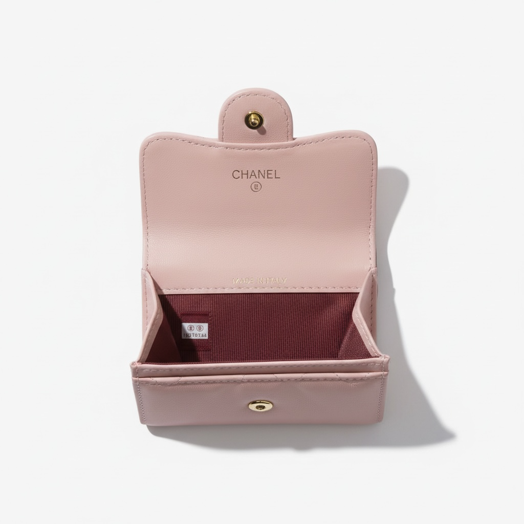 Chanel Blush Pink Quilted Compact Wallet πβ¨