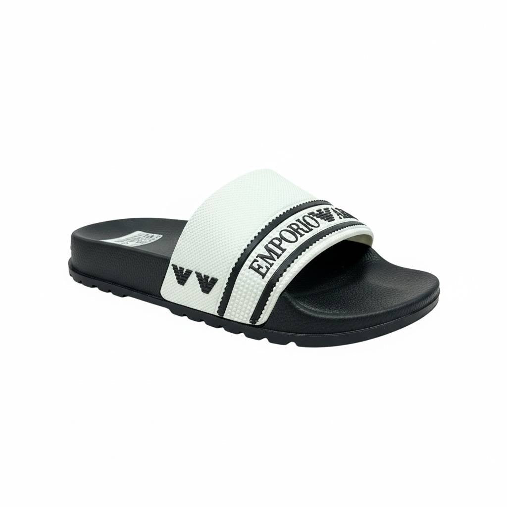 Giorgio Armani Logo Slides β White & Black Edition βͺπ€