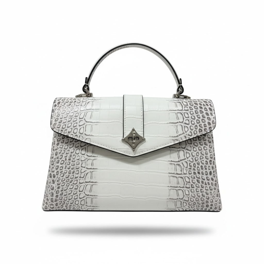 Louis vuittion Luxury Croc-Embossed Top Handle Bag 🤍🐊✨