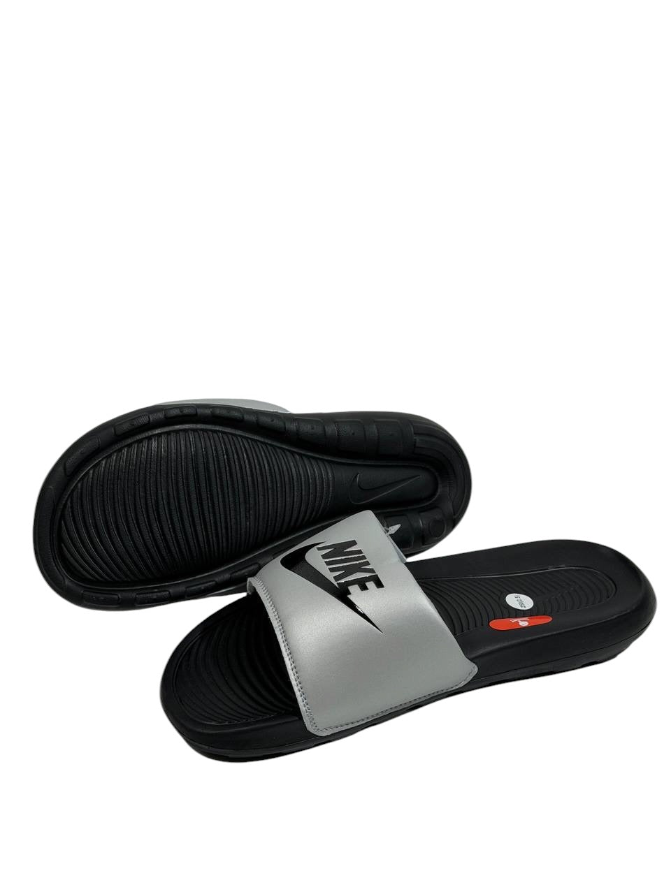 NIKE Comfort Slides β Grey & Black Edition π€β‘