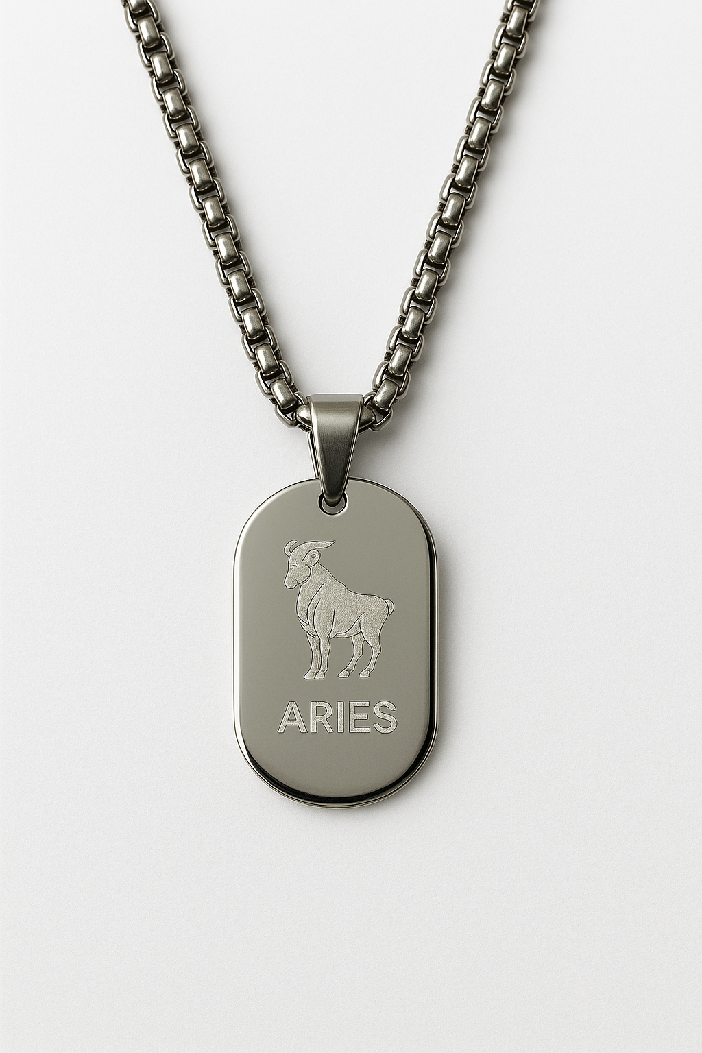 Aries Zodiac Necklace β β Stainless Steel Astrology Pendant | 40cm Anti-Rust Chain