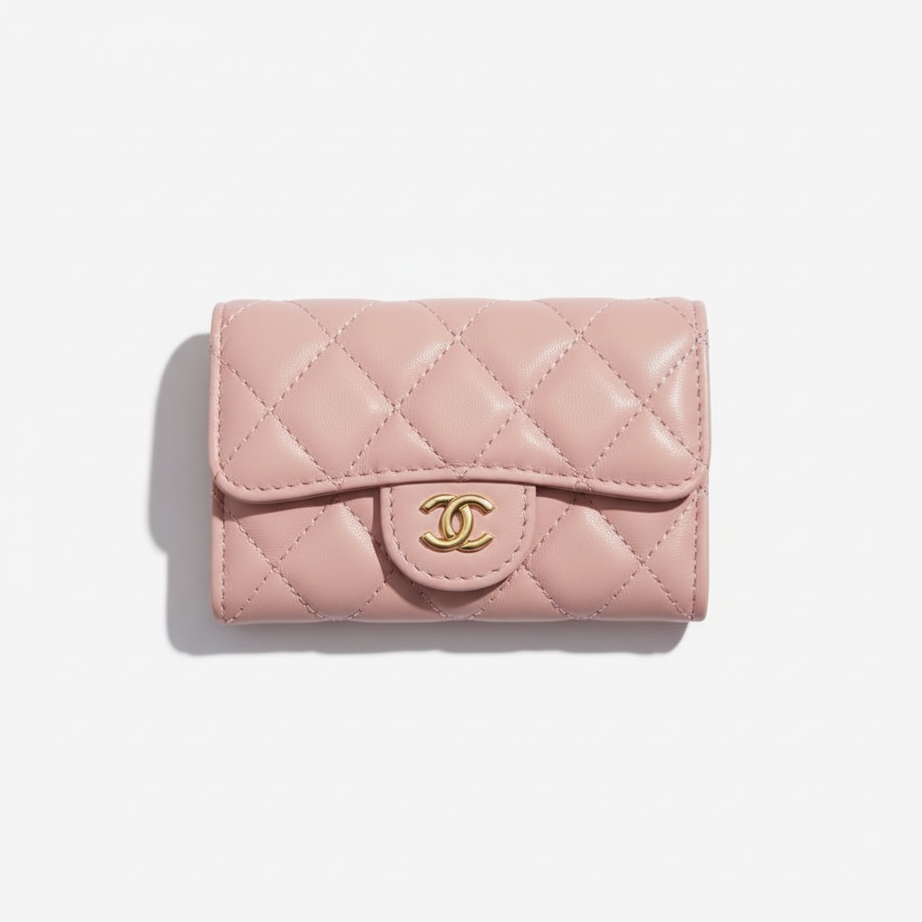 Chanel Blush Pink Quilted Compact Wallet πβ¨