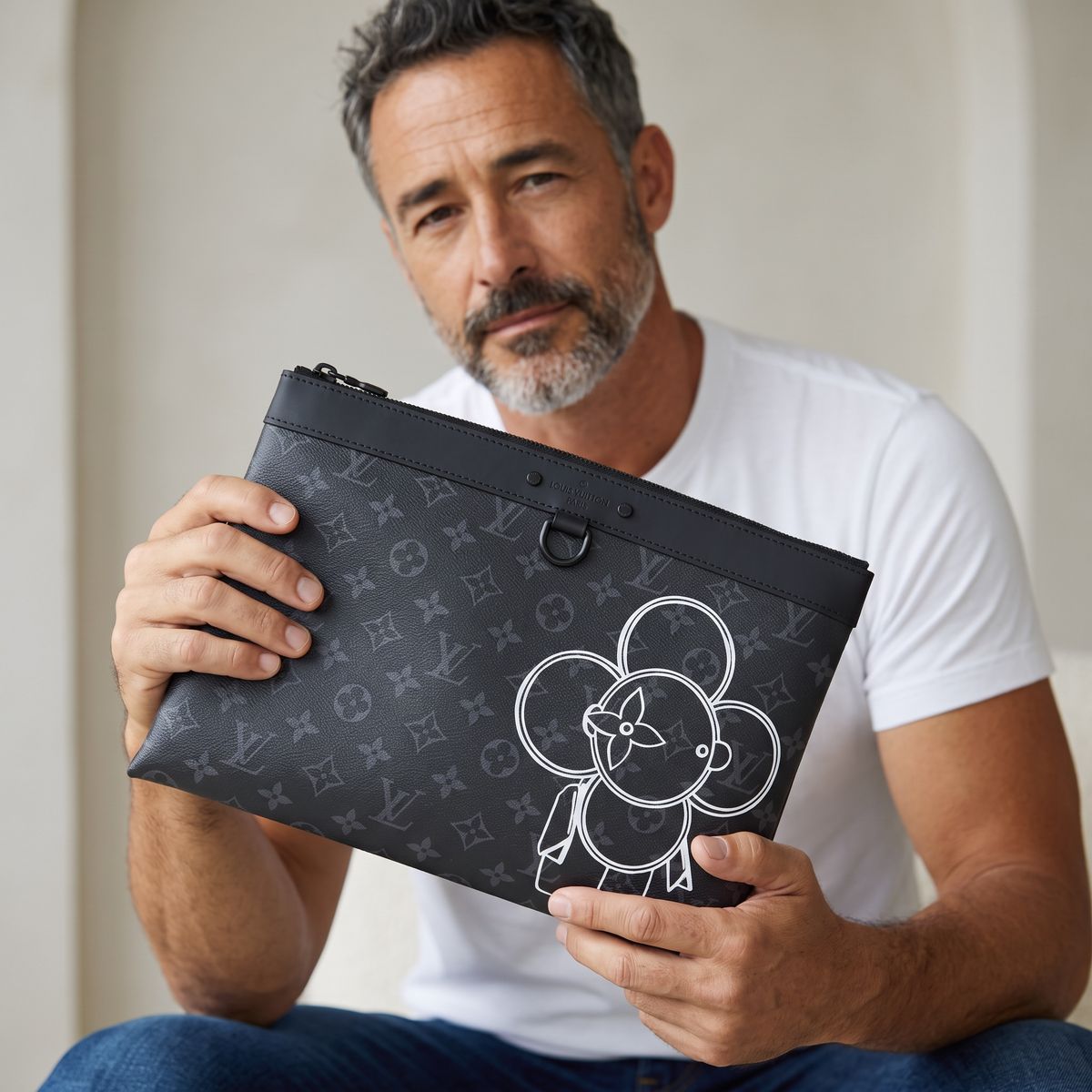Louis Vuitton Monogram Eclipse Vivienne Pouch — Black