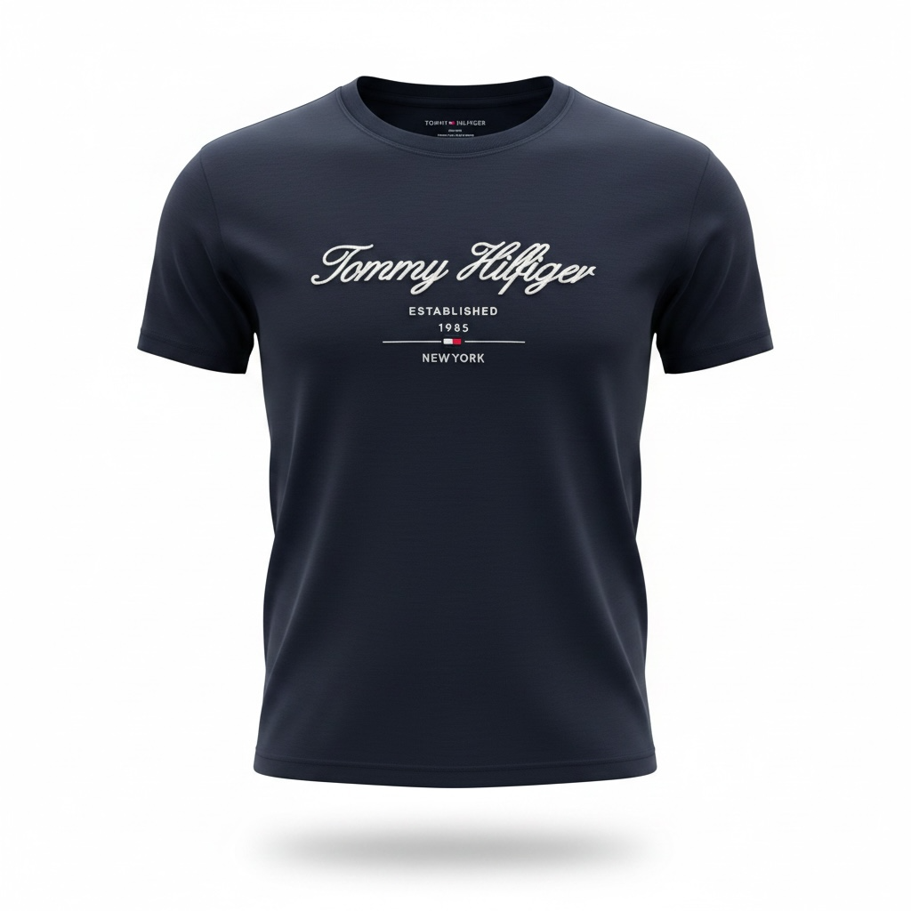 Tommy Hilfiger Navy T-Shirt πβ¨ Classic Script Logo