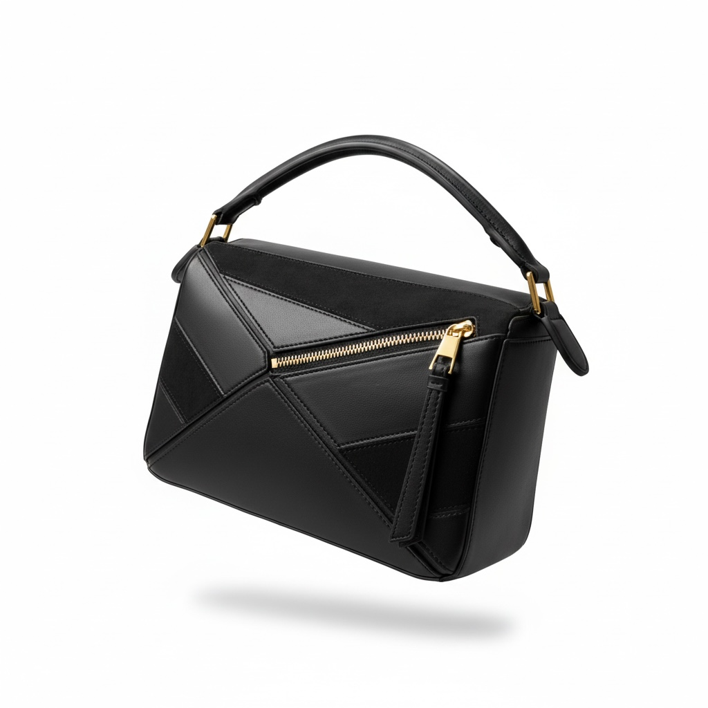 Loewe Puzzle Top-Handle Bag – Black🖤