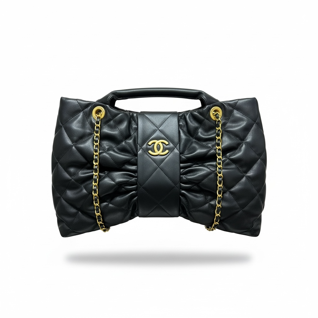 Chanel Quilted Black Mini Top-Handle Bag with Chain Strap 🖤✨