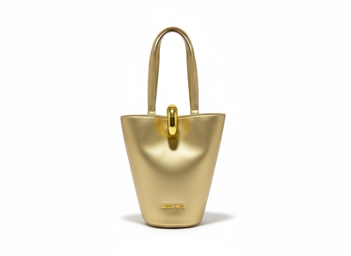 Jacquemus Gold Bucket Bag ✨💛 Metallic Mini Luxury Statement Piece
