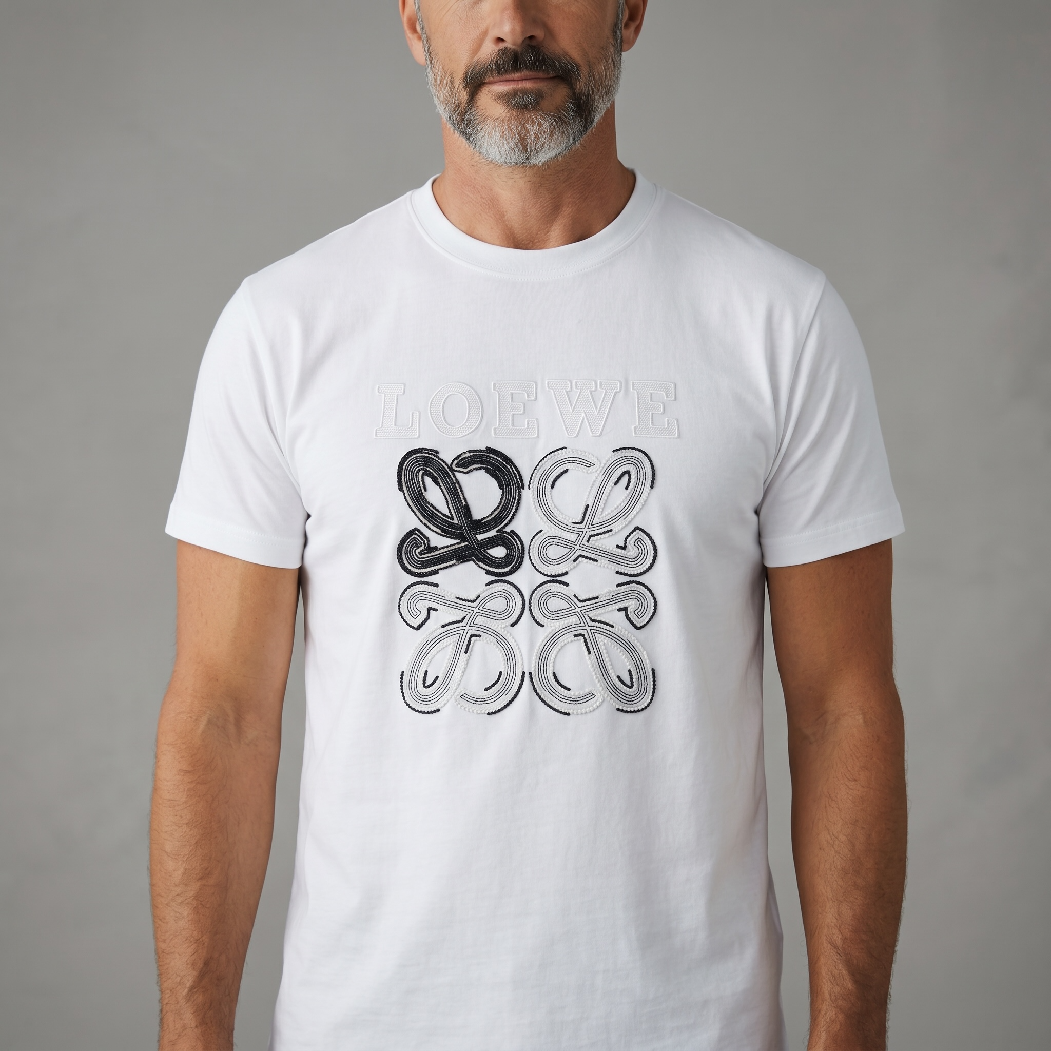 Loewe White Anagram T-Shirt π€β¨ Contrast Logo Edition