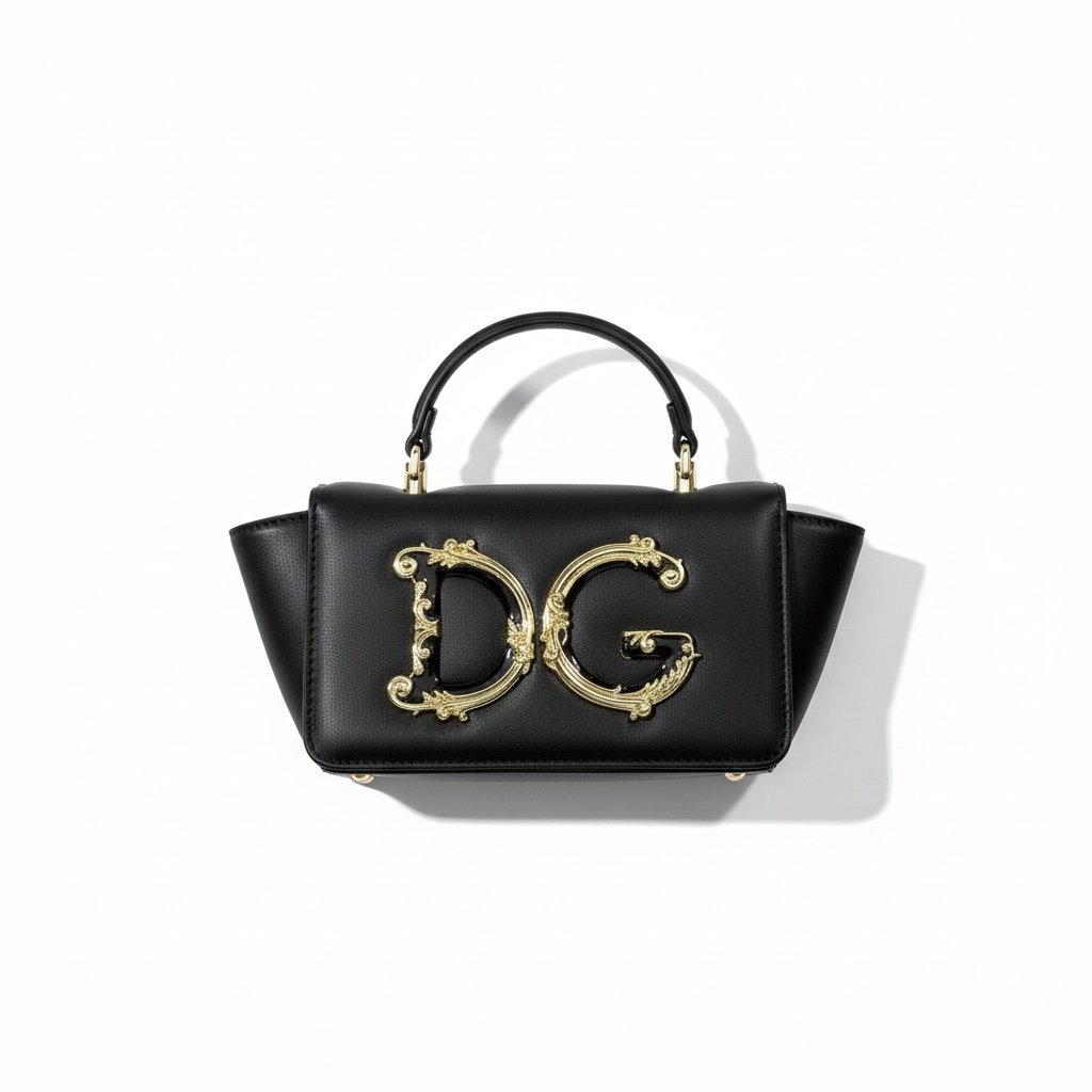 Dolce & Gabbana Baroque DG Black Top-Handle Bag – Ultimate Luxury Statement 🖤✨