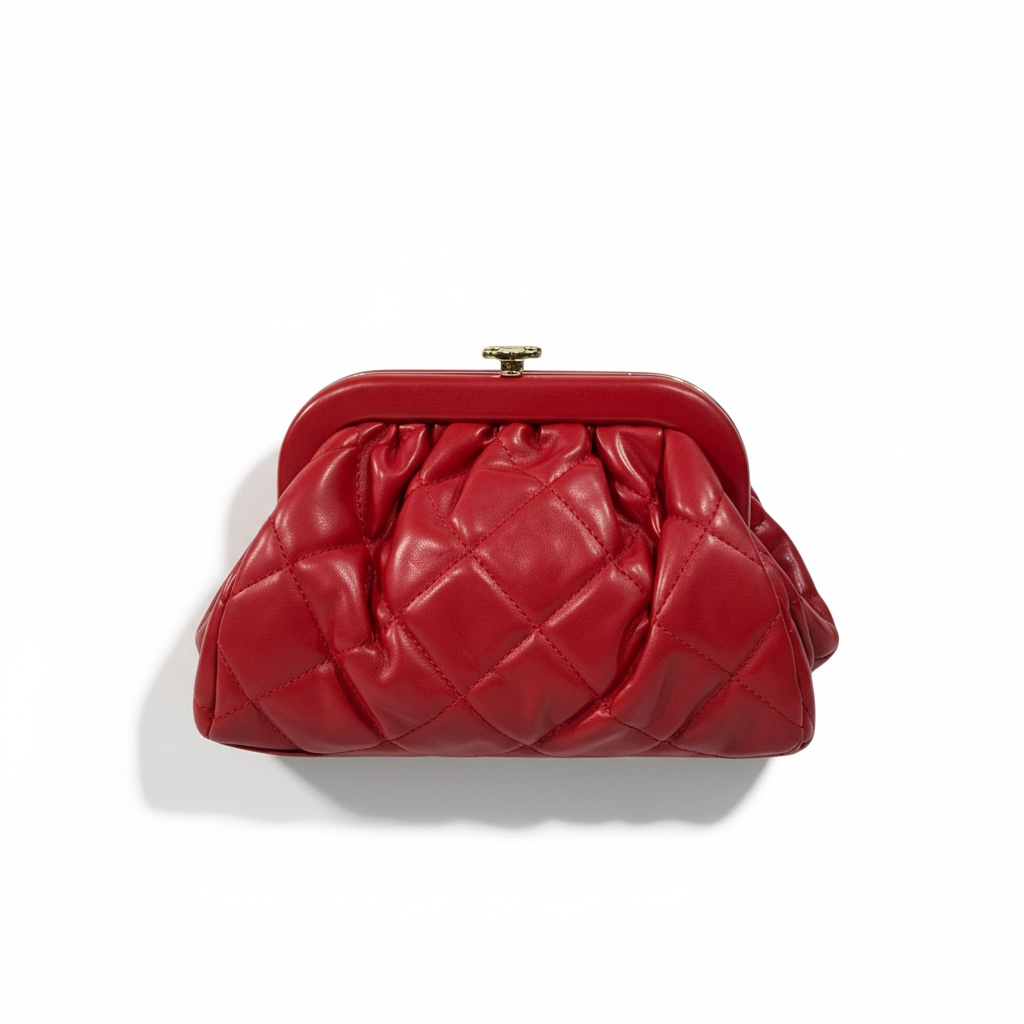 Chanel Red Quilted Clutch β Soft Pillow Leather with Vintage Frame π₯β¨
