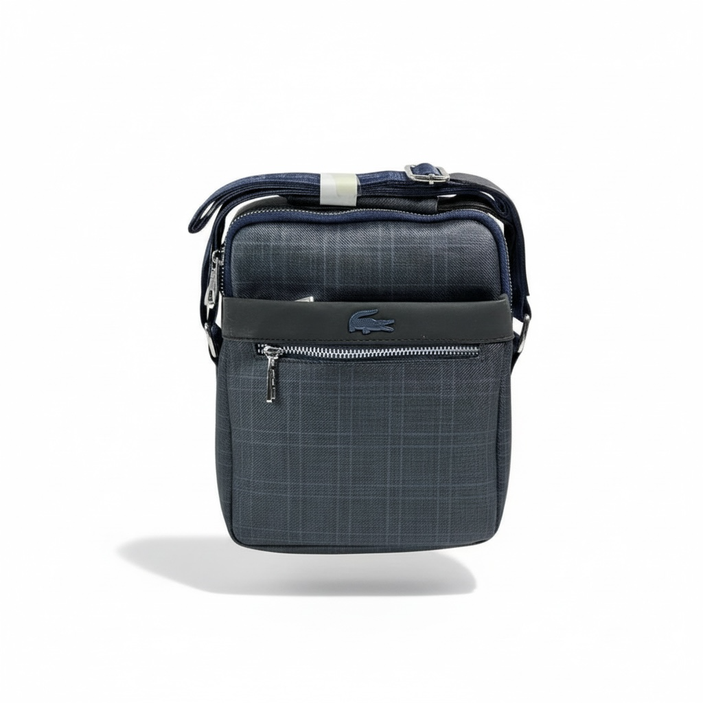 đ Lacoste Navy Check Crossbody Bag â Sporty Chic Meets Everyday Luxury