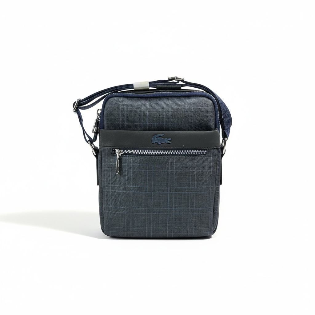 đ Lacoste Navy Check Crossbody Bag â Sporty Chic Meets Everyday Luxury