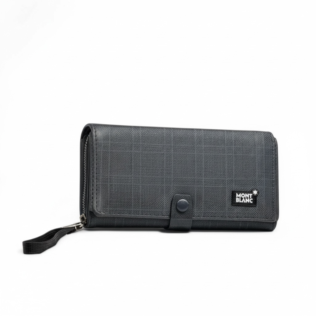 Montblanc Blue Check Long Wallet – Signature Edition