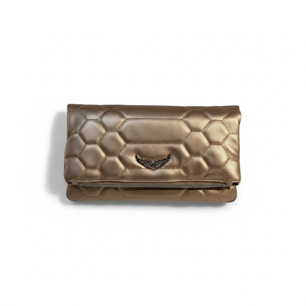 ✨ ZADIG & VOLTAIRE Gold Quilted Wing Bag ✨