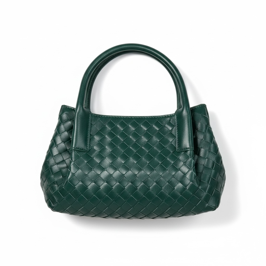 Bottega Veneta Mini Intrecciato Tote β Emerald Green πβ¨ | Woven Leather Bag + Matching Pouch