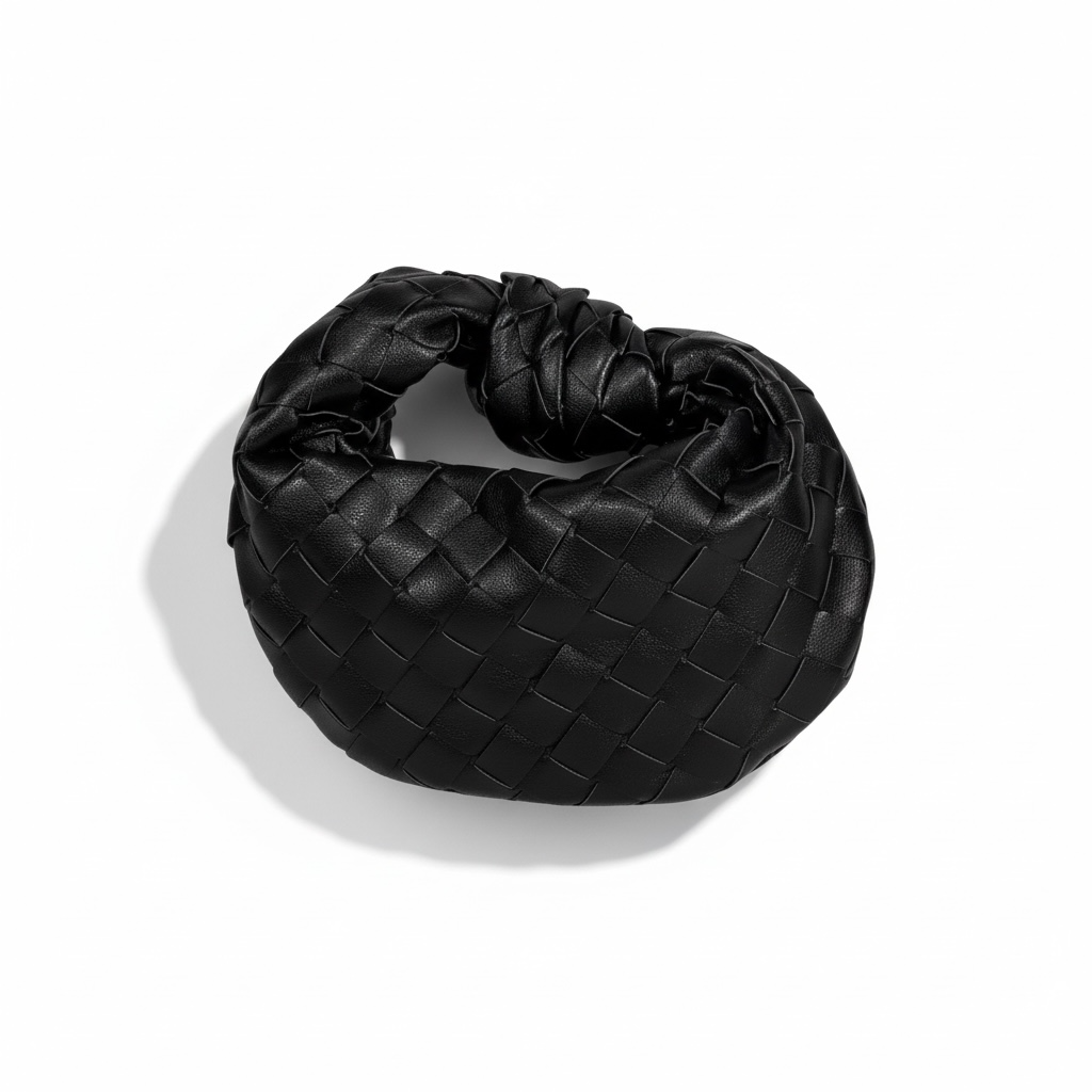 Bottega Veneta Knot Mini Bag π€β¨ | Black Intrecciato Woven Leather Shoulder Bag
